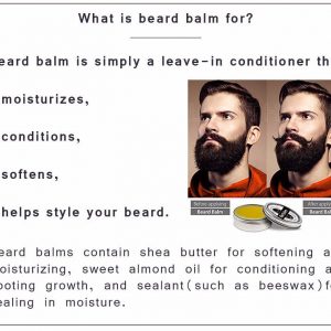 Beard Balm For Beard Growth, Beard Conditioner and Moustache Wax For Beard Smooth Styling - Image 3